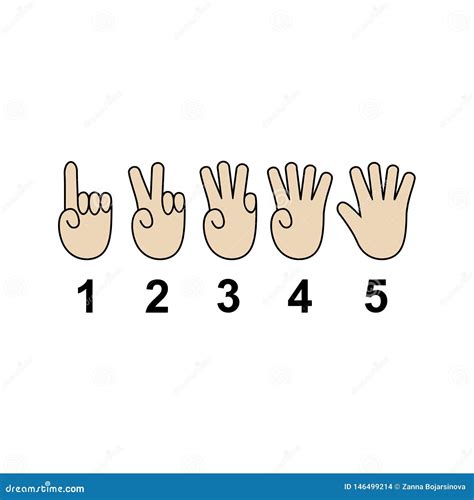 Counting Hands Vector Illustration 46174876