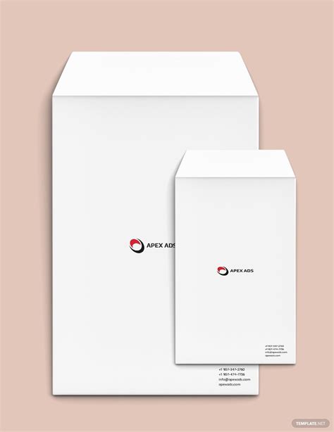 Advertising Consultant Envelope Template In Pages Word Indesign