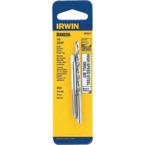 Irwin Hanson 10 32 Nf No 21 Plug Tap And Drill Bit 80221 1 Fred Meyer