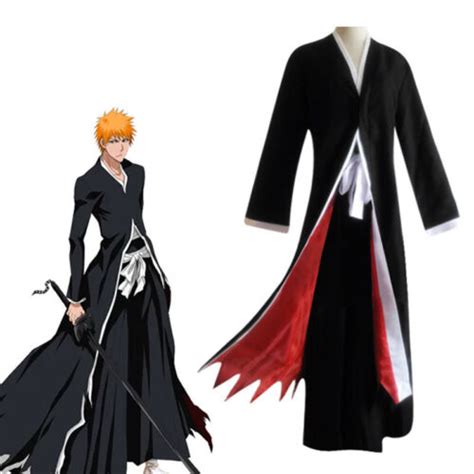 Anime Bleach Cosplay Kostüm Ichigo Kurosaki Bankai Kendo Anzug