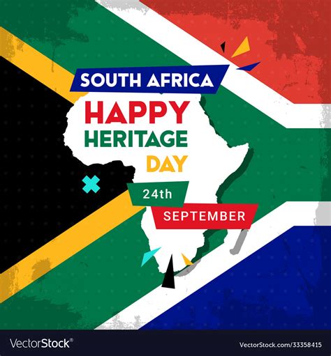Happy South Africa Heritage Day 24 September Vector Image