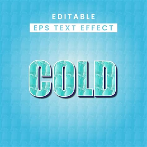 Premium Vector Cold Ice Text Effect Eps File