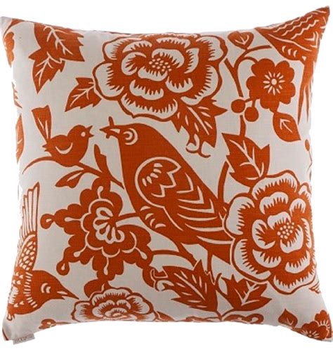 Do you ever get stumped on seemingly easy decorating decisions? Billybird Throw Pillow, Tangerine - Contemporary ...