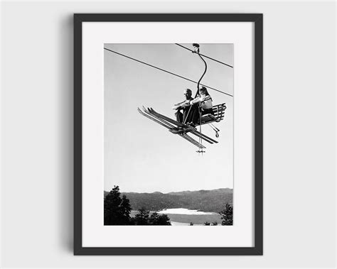 Vintage Ski Lift Photo Print Vintage Ski Art Ski Home Etsy