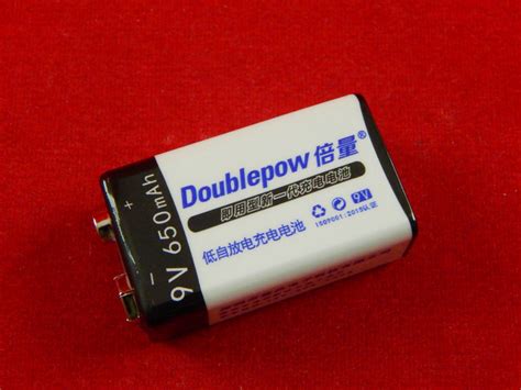 Аккумулятор Li Ion Doublepow тип Крона 9В 650мАч зарядка через Type