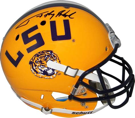 Amazon Com Tyrann Mathieu Autographed Lsu Tigers Full Size Helmet W