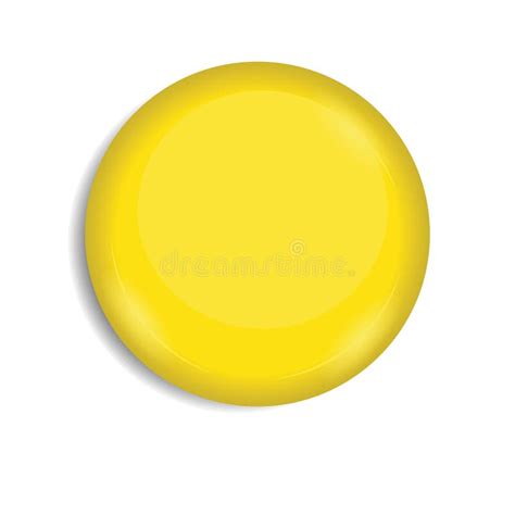 Blank Yellow Glossy Badge Stock Vector Illustration Of White 115349068
