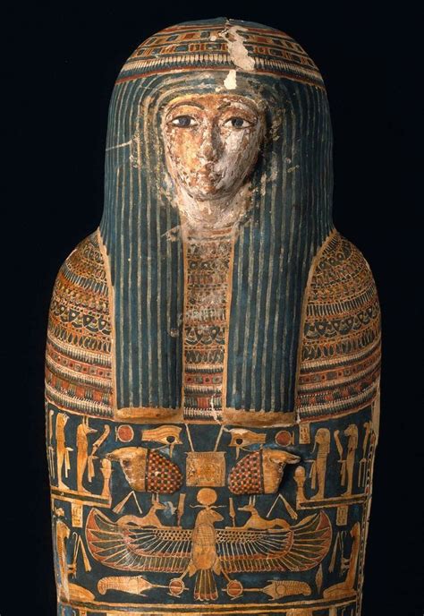 Cartonnage Mummy Case And Mummy Of Ankhpefhor Detail Third