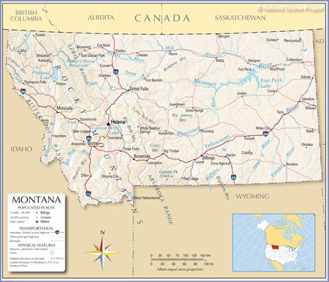 Reference Maps Of Montana Usa Nations Online Project