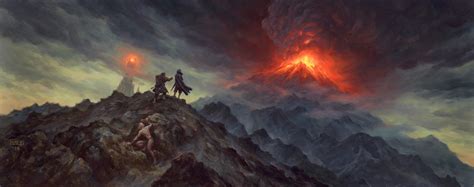 The Mountain Of Fire By Chris Rahn From Tolkiens Lord Of The Rings