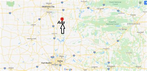 Where Is Ada Oklahoma What County Is Ada Oklahoma In Where Is Map