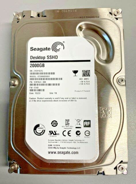 Seagate Desktop Sshd 2tb Internal 7200rpm 35 St2000dx001 Sshd