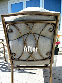 Colors that go well with antique brass. Patio Furniture Transformation | Metallic painted ...