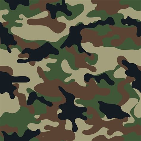Premium Vector Camouflage Seamless Pattern