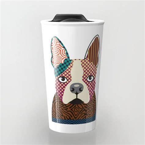 Boston Terrier Travel Mug Dog Stainless Steel Etsy Dog Lover Ts