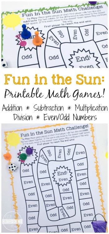 Maths puzzles for children in 1st, 2nd, 3rd, 4th, 5th, 6th and 7th grades. FREE Fun in the Sun Math Games | Free Homeschool Deals