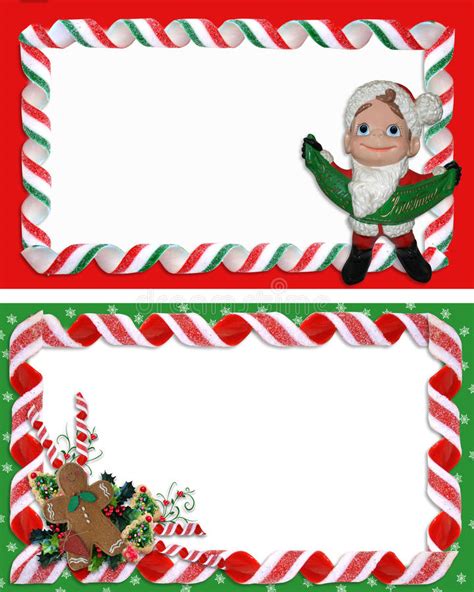 Labels are in ready to print pdf templates. Christmas Label Borders Ribbon Candy Stock Illustration - Illustration of white, traditional ...