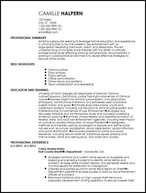 Free Entry Level Law Enforcement Resume Example Resume Now