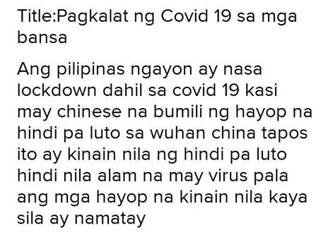 Gawain 3 Panuto Bumuo Ng Iyong Sariling Ulat Batay Sa Iyong