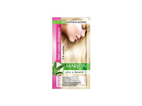 marion hair color shampoo 69 platinum blonde barevný tónovací šampon 40ml platinová blond