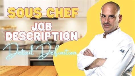 Sous Chef Definition Detail And Job Description Youtube