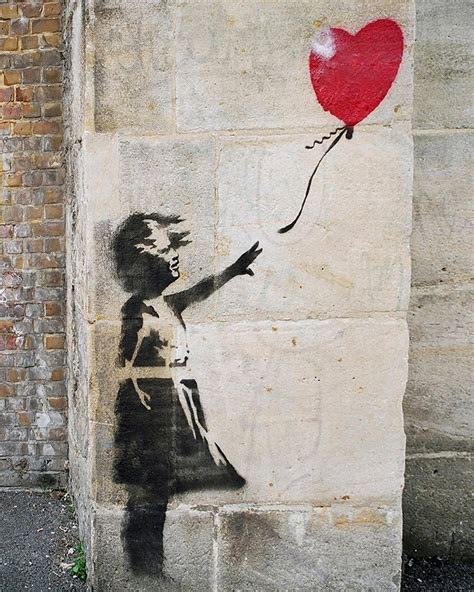 Banksy Keyring Girl With Balloon Street Art Graffiti Acrylic Keychain