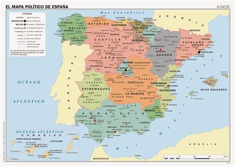 Blog De Mi Clase De Sociales Mapa Político De España