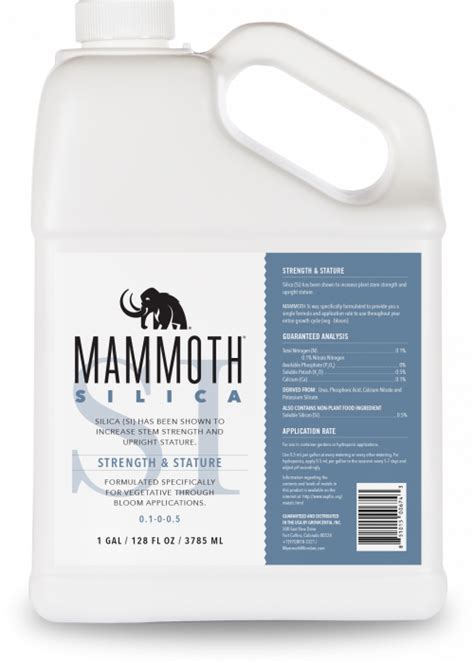 Mammoth Silica Mammoth Microbes Nutrient Info Growdiaries