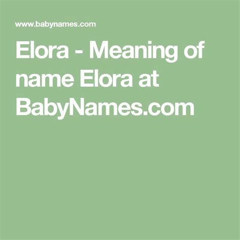 Elora Meaning Of Name Elora At Names With Meaning