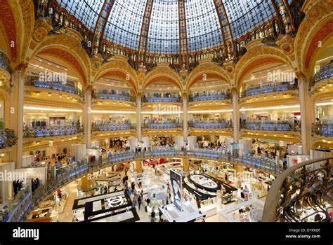 Galeries Lafayette Shopping Mall Paris France Stock Photo Alamy