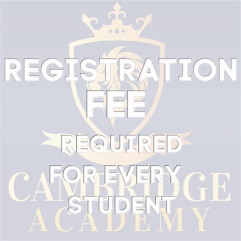 Registration Fee Non Refundable Thecambridge Academy