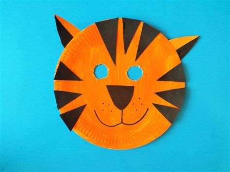 How To Make A Tiger Mask Babycentre Blog Crafts Paper Plate Masks