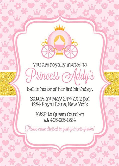 Princess Invitation Princess Party By Sugarpickleparty On Etsy