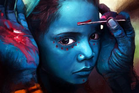 Blue Face By Nerkin On Deviantart