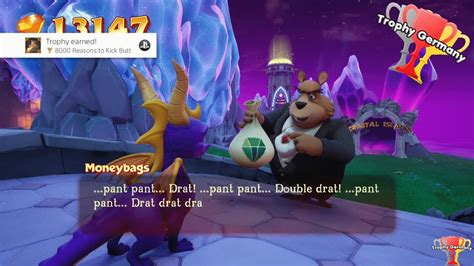 In this trophy guide we show you all the trophies first you will find a table with a short overview. Spyro 3: Year of the Dragon - 8000 Reasons to Kick Butt - Trophy / Achievement Guide (1080p ...