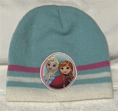 Disneys Frozen Elsa And Anna Girls Winter Beanie Hat Cap One Size