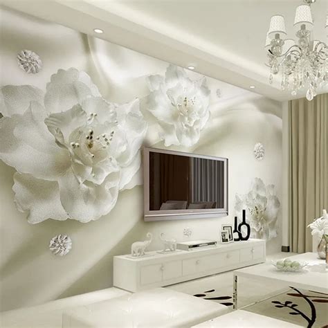 Custom Any Size 3d Wall Murals Wallpaper Silk Flower European Style 3d