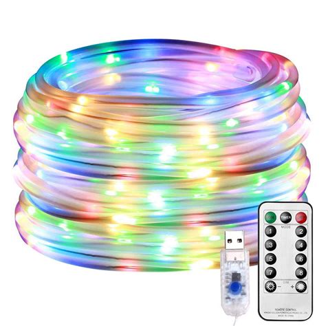 Risingpro Led Rope String Light Strip Fairy With Ir Remote Waterproof 8