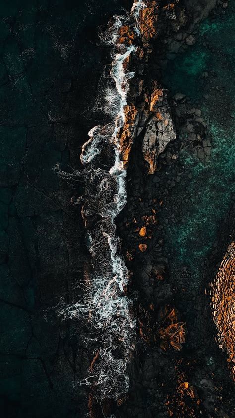 Iphone Xs Iphone Xs Max Iphone Xr Sea Rocks Aerial View Water