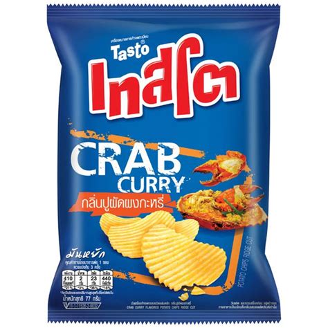 Tasto Crab Curry Potato Chips 11g X 12 Pkts Food And Drinks Packaged And Instant Food On Carousell