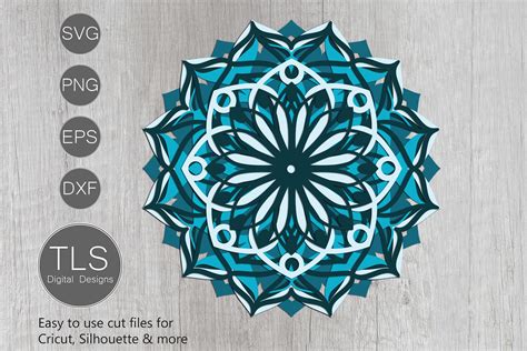4830 3d Layered Mandala Svg Free Svg Png Eps Dxf File Free For Personal
