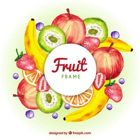 Download Watercolor Fruit Frame For Free Fruit Logo Design Ideas