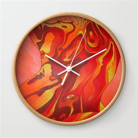 Contemporary Nude Of A Beautiful Hot Body Wall Clock By Taiche Society6