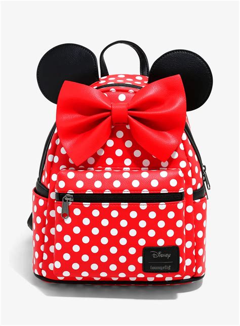 Loungefly Disney Minnie Mouse Polka Dot Mini Backpack Red White Ebay