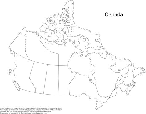 7 Best Images Of Printable Outline Maps Of Canada Blank Canada Map