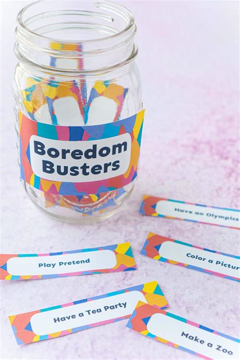 Diy Boredom Busters Jar Free Printable Kids Activities Realsimple