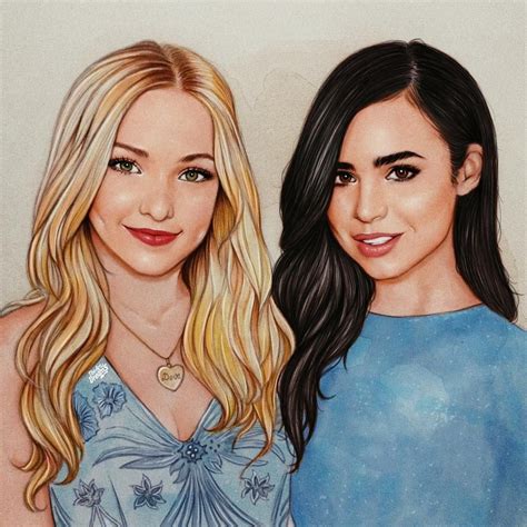 Dove Cameron Drawing While Waiting For Descendants Celebrity Drawings Bff Drawings
