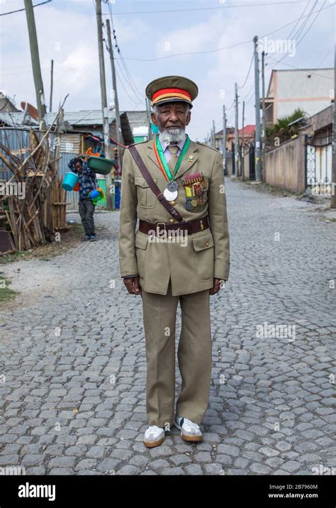 Ethiopian Veteran From The Italo Ethiopian War In Army Uniform In The