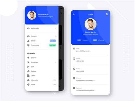 Profile And Menu Design Mobile App By Shashank Tyagi On Dribbble