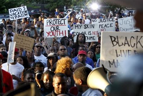 Protesters March During A Rally Against Demonstrators Call Police